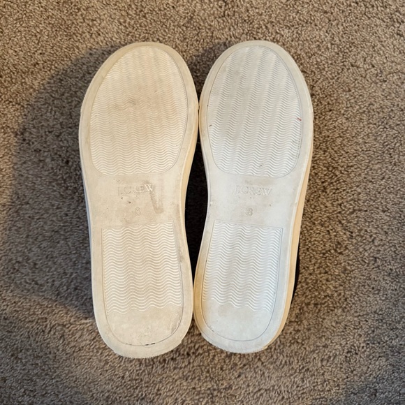 J. Crew Road Trip Faux-Suede Sneakers with Snake Trim AZ952 Size 8 Black Gray - Picture 8 of 9